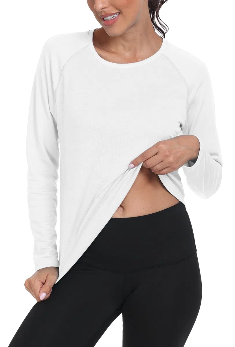 Rash Guard da Donna, Maniche Lunghe, Magliette da Bagno a Maniche Lunghe, UV-Surf Shirts, Protezione Solare, Asciugatura Rapida