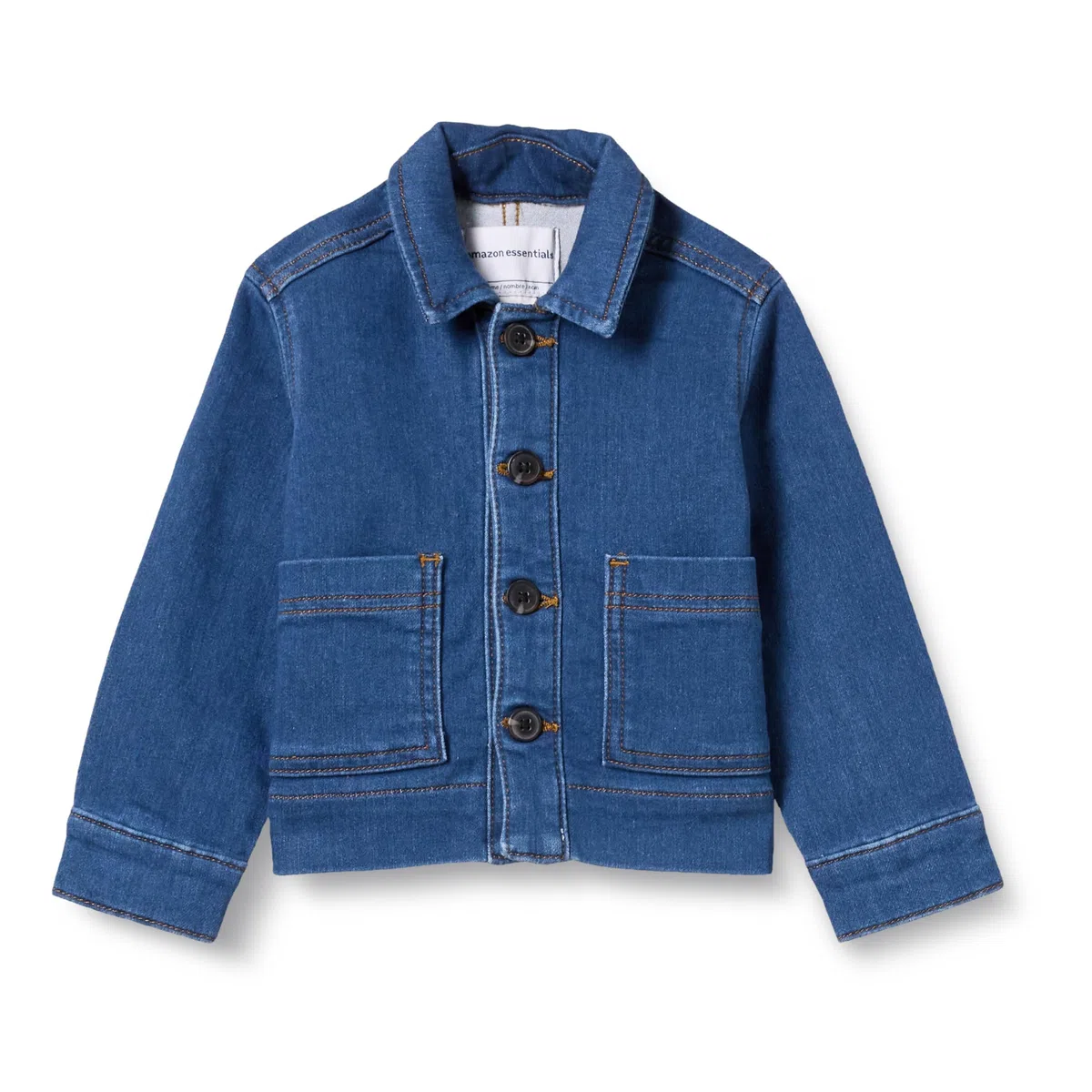 Amazon Essentials Giacca-Camicia in Denim dalla vestibilità Rilassata Unisex Bambini e Ragazzi
