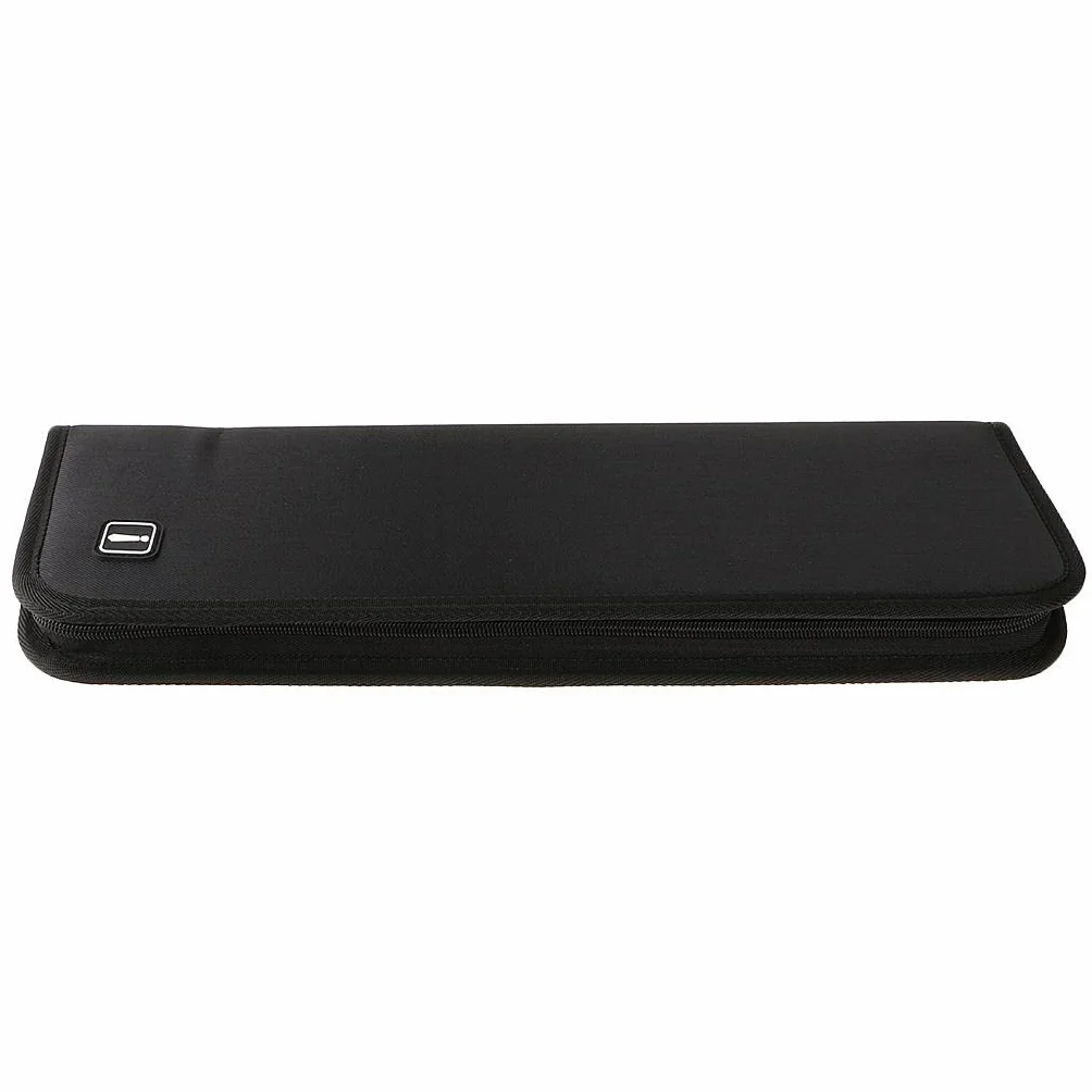 Porta-cravatte da viaggio da uomo, organizer per cravatte, bagagli, grigio nero, 42 x 13 x 2,5 cm, Nero, 42 x 13 x 2,5 cm, 42X13X2.5 cm