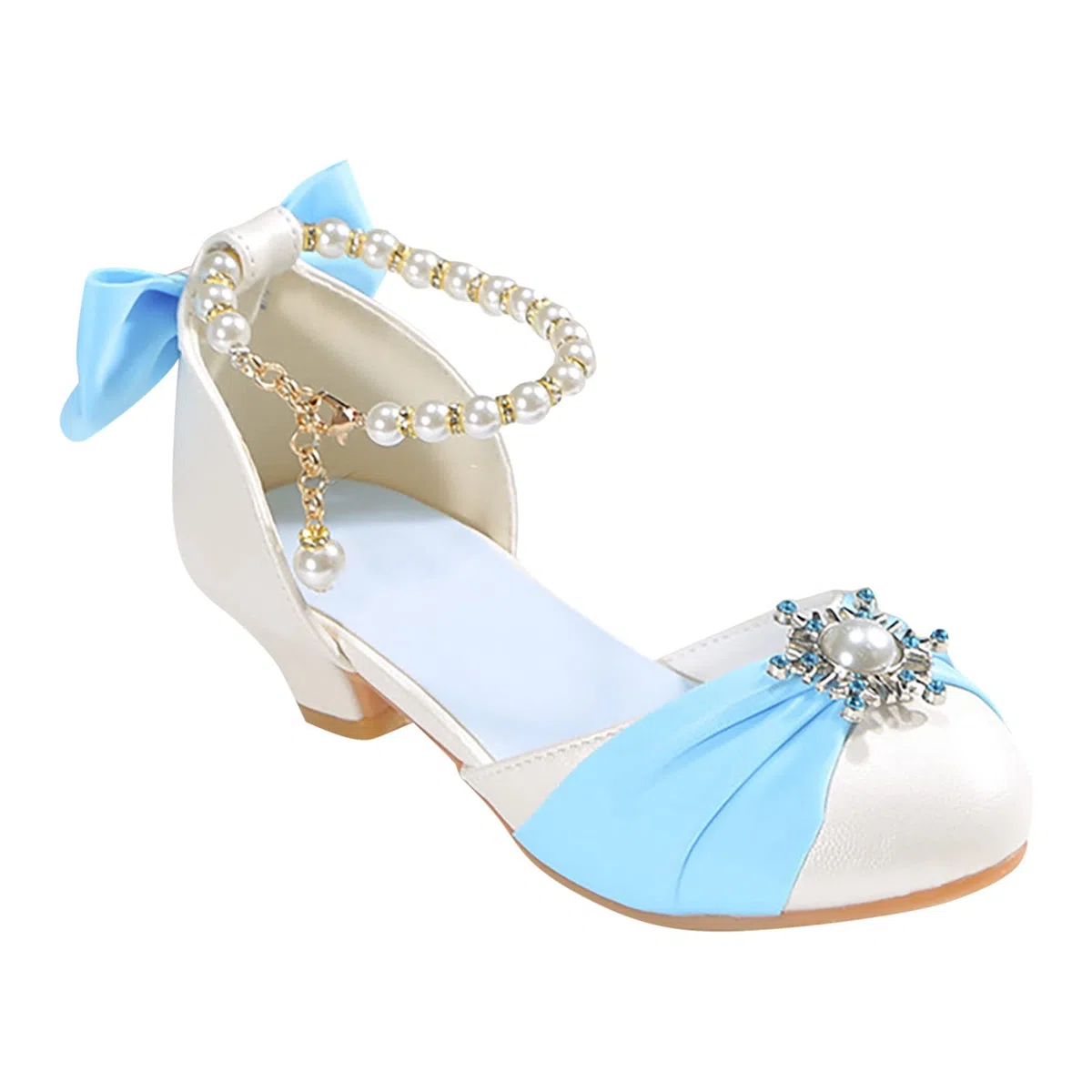 Scarpe da bambina con fiori singoli, brillanti diamanti a rete, con fiocco, da principessa, carine ed eleganti, per bambini, scarpe da ballo, scarpe da sera