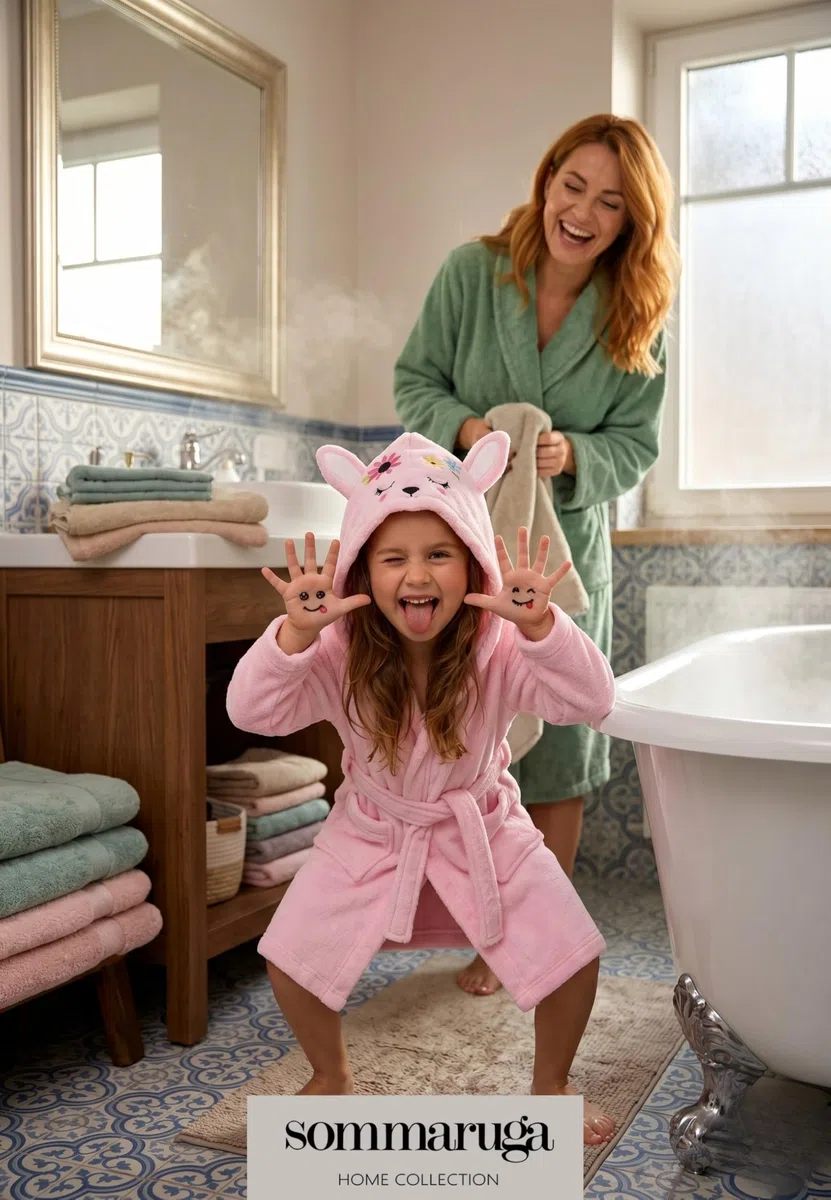 Intimitaly SOMMARUGA - Accappatoio Bambino in Spugna con Cappuccio a Forma di Animali, 100% Cotone, Spugna Morbida, per Maschio e Femmina, Taglie 3-4, 5-6, 7-8 Anni