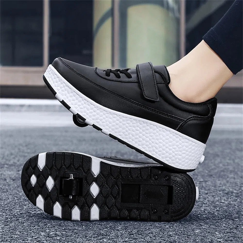 Mateju Scarpe con Rotelle Bambina Bambino Sportive Scarpe da Skateboard, Ragazzo Rotelle a Scomparsa Sneakers da Ginnastica da Pattini per Bambini Donna, Doppia Ruote 29-43 EU