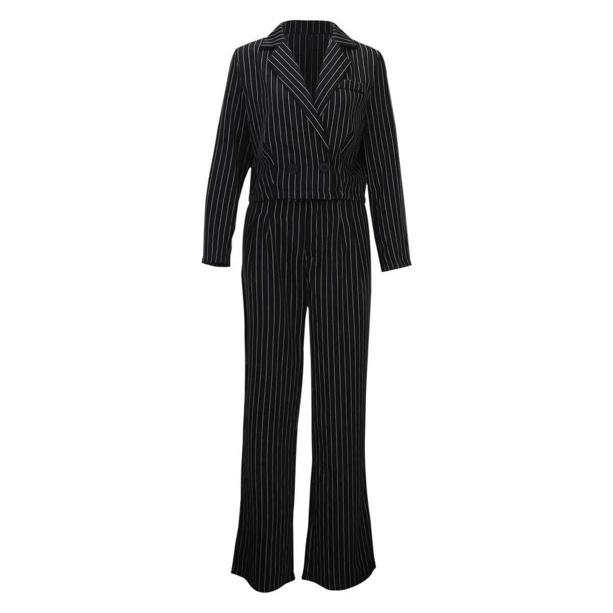 pvucpot Tailleur Gessato Donna Eleganti 2 Pezzi Gilet e Pantaloni Ufficio e Lavoro Completo Donna Estate Blazer Maniche Lunghe Tuta Elastici in Vita Set di Abiti in Tinta Unita