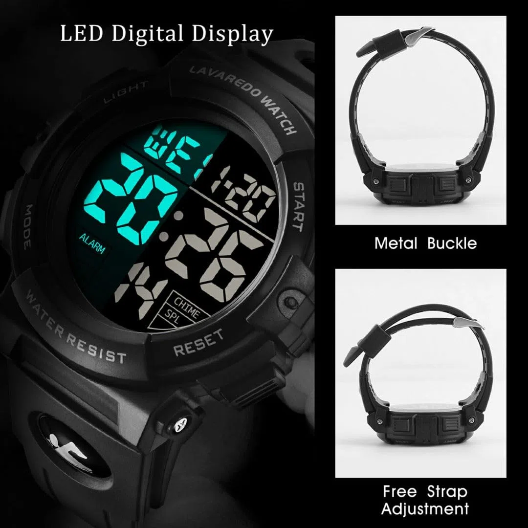 BEN NEVIS Orologio Digitale da Uomo Orologio Sportivo Militare 5ATM Impermeabile Cronografo Militare Orologio da Polso per Uomo con Retroilluminazione a LED Sveglia Data/Antiurto