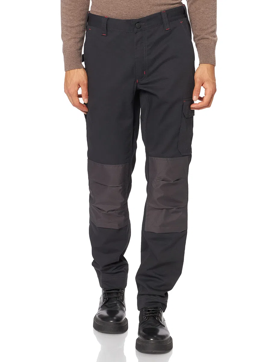 Pantaloni da lavoro da uomo U-Power Alfa, pantaloni cargo elastici in vita, con tasche per ginocchiere, tasche multiple, tessuto confortevole, usura esterna resistente e durevole (GREY METEORITE_44)