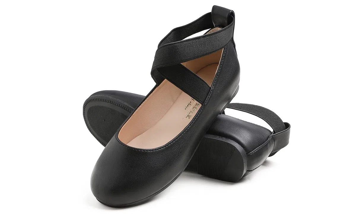Feversole Girls Cute Dress,Ragazze Mary Jane Strap Scarpe Basse Ballerine da Principessa Scarpe da Scuola Piatte