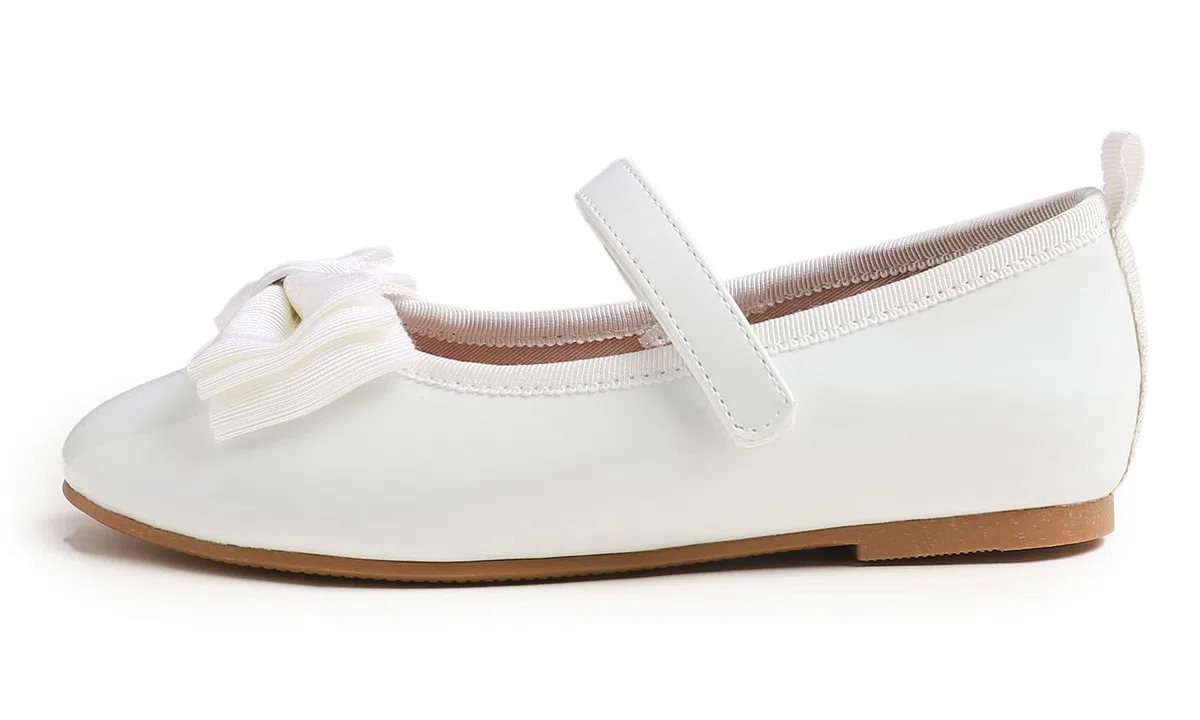 Feversole Girls Cute Bow Dress,Ragazze Mary Jane Strap Scarpe Basse Ballerine da Principessa Scarpe da Scuola Piatte