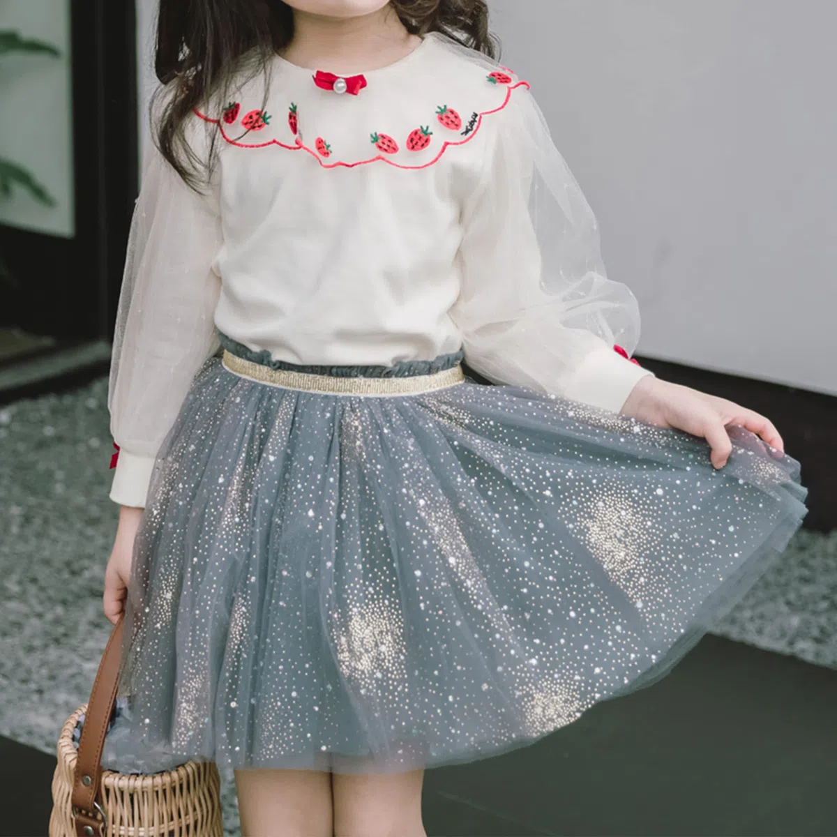 Bebè Bambine Ragazze Gonna tutù Gonna Principessa Paillettes Cielo Stellato Mini Gonna Gonna Tulle Gonna Balletto con Elastico in Vita Moda per 2-10 Anni