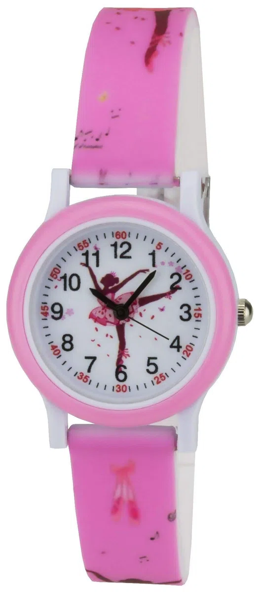 Cofanetto Orologio Ragazza Rosa- Parure di gioielli Ballerino - Collana-Anello- Cinturino
