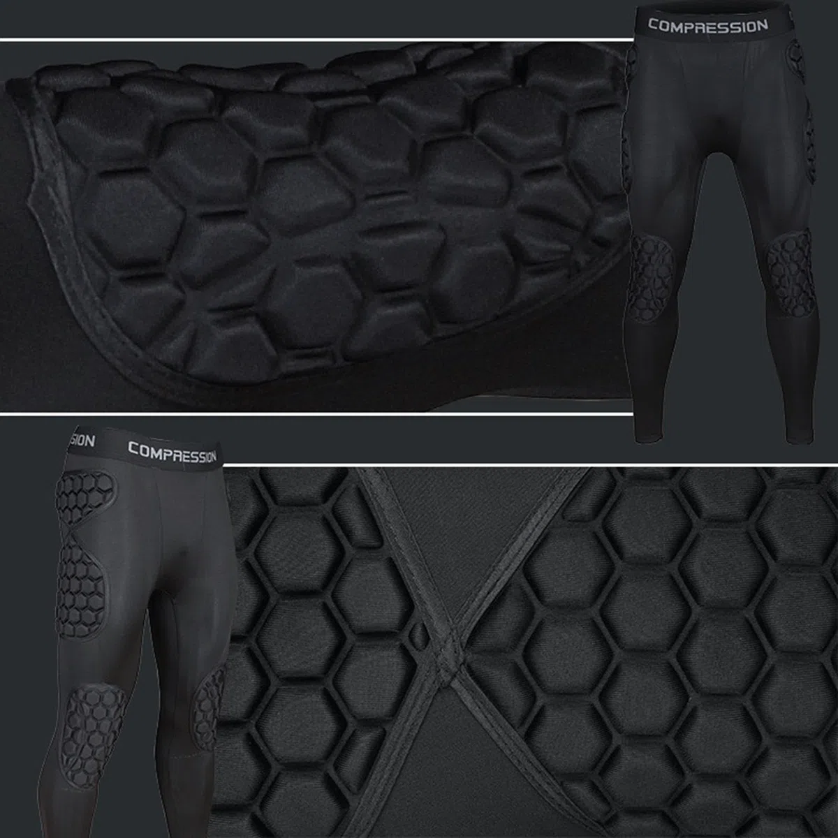 Maglia a compressione per portiere giovanile – abbigliamento sportivo resistente, abbigliamento protettivo da allenamento | tecnologia di imbottitura in EVA rinforzata, sistema di protezione cuscino