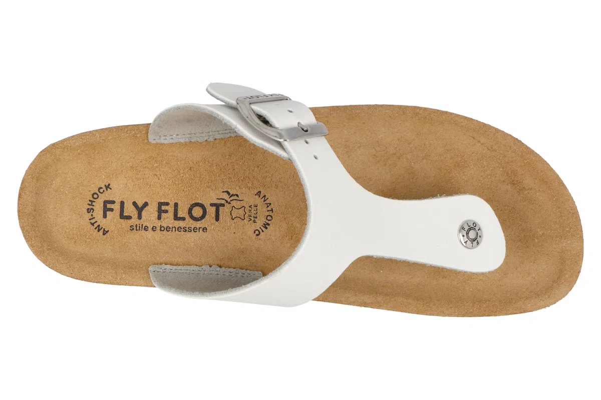 Fly Flot Ciabatta Donna Infradito in Microfibra con Fibbia Regolabile, Fodera Traspirante Air Flot E Sottopiede in Pelle
