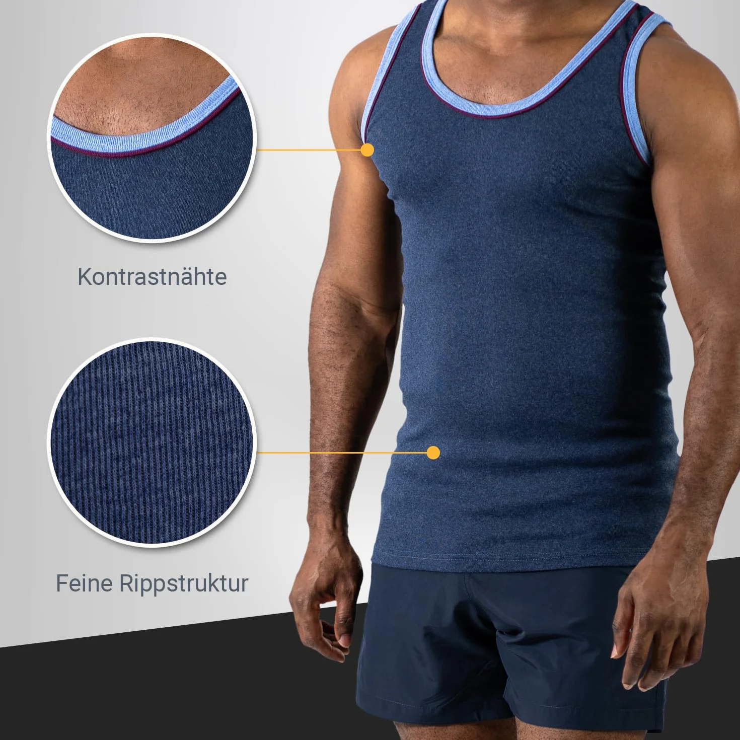 MT®, canottiere a costine, da uomo, confezione da 5 pezzi