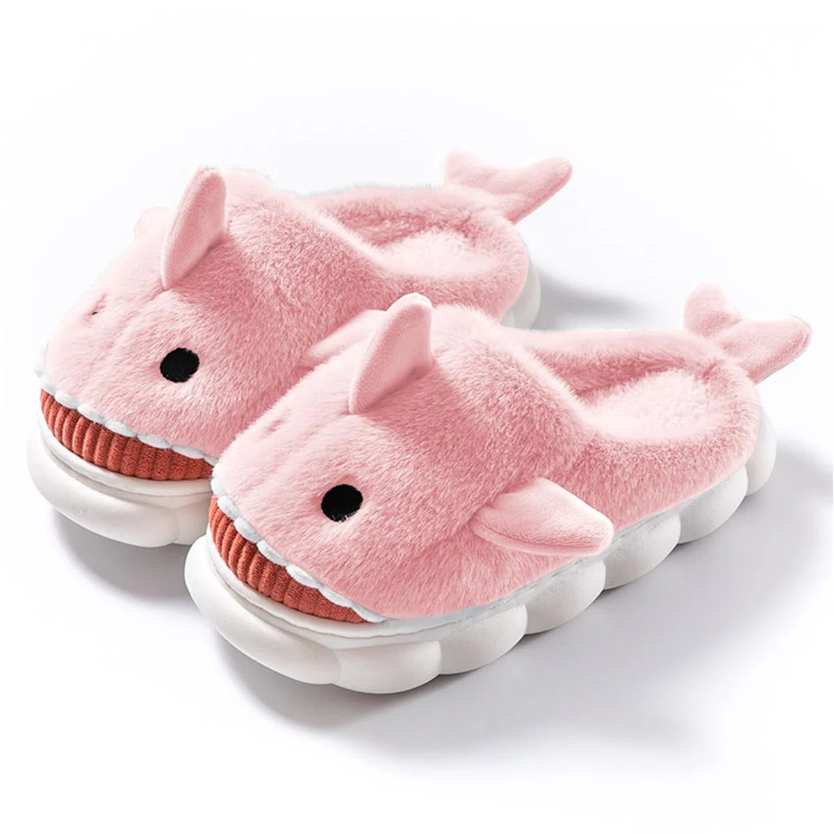 dressfan Pantofola Squalo Peluche,Carino Animale Squalo Pantofole da Casa Comode Caldo,Silenzioso Spessore Morbido Antiscivolo Memory Foam Slipper,Inverno Pantofole Divertenti per Donne & Uomo