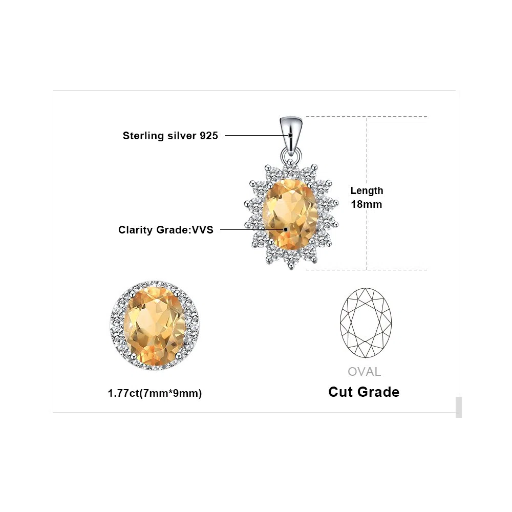 JewelryPalace Collana Donna Kate Middleton Argento 925 con Pietre Preziose Colorate, Princess Diana William Collana Ciondolo Pietra Ovale con Catena 45cm, Collane Pendenti Tre Ori Set Gioielli Donna