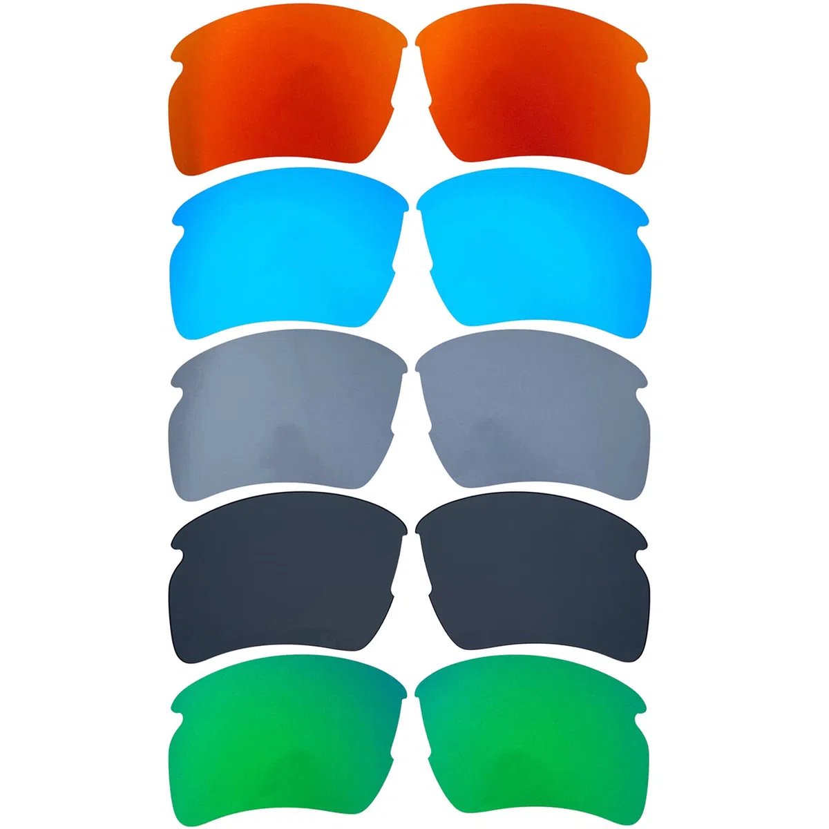 Lenti di ricambio per Oakley Flak 2.0 XL OO9188 polarizzate spessore 1,5 mm prevenzione del sale resistente agli oli