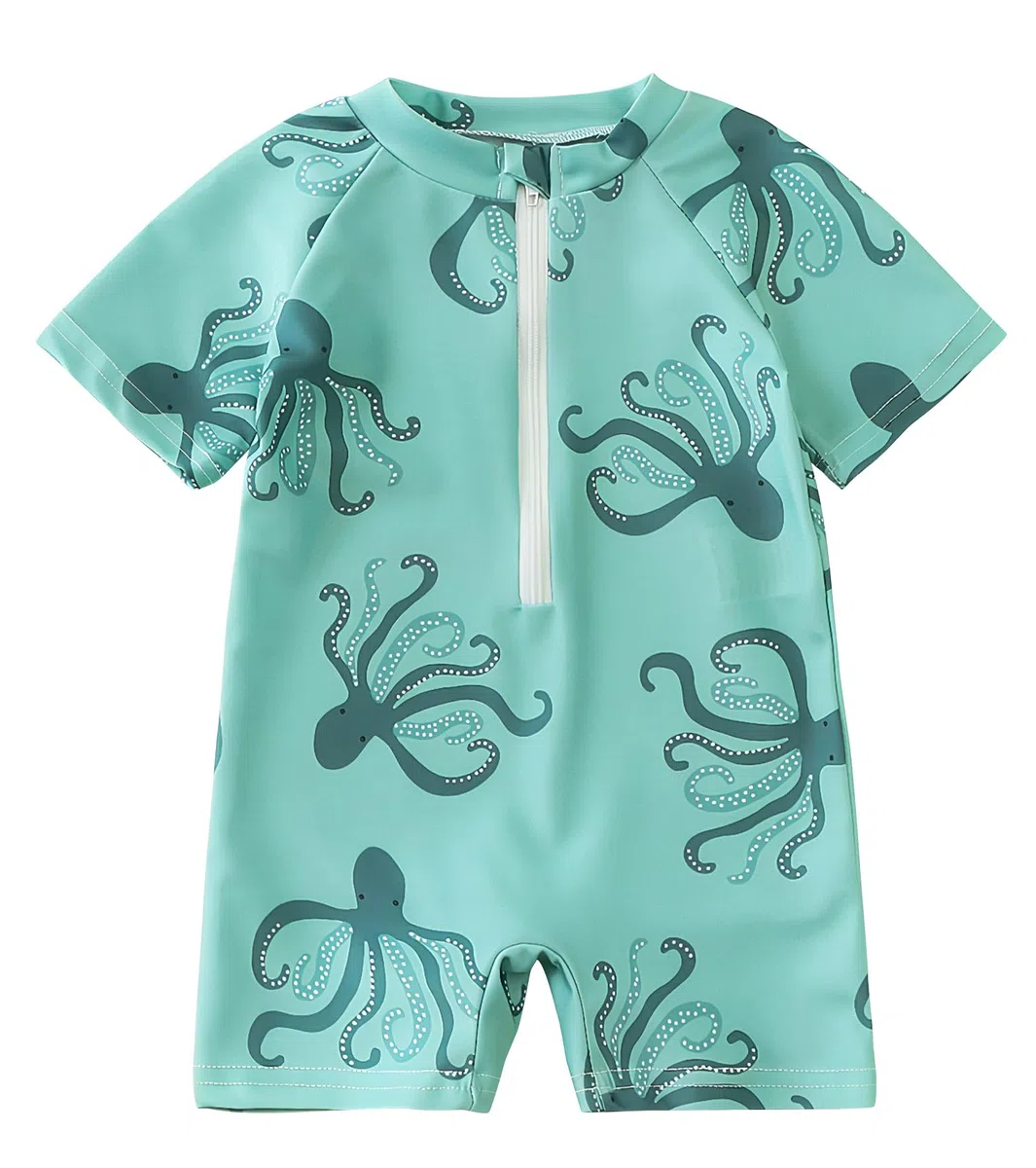 Happy Cherry Costume da Bagno Intero Ragazzi Bambini Protezione Solare UPF 50+ con Cappello da Sole Cartone 70-110cm