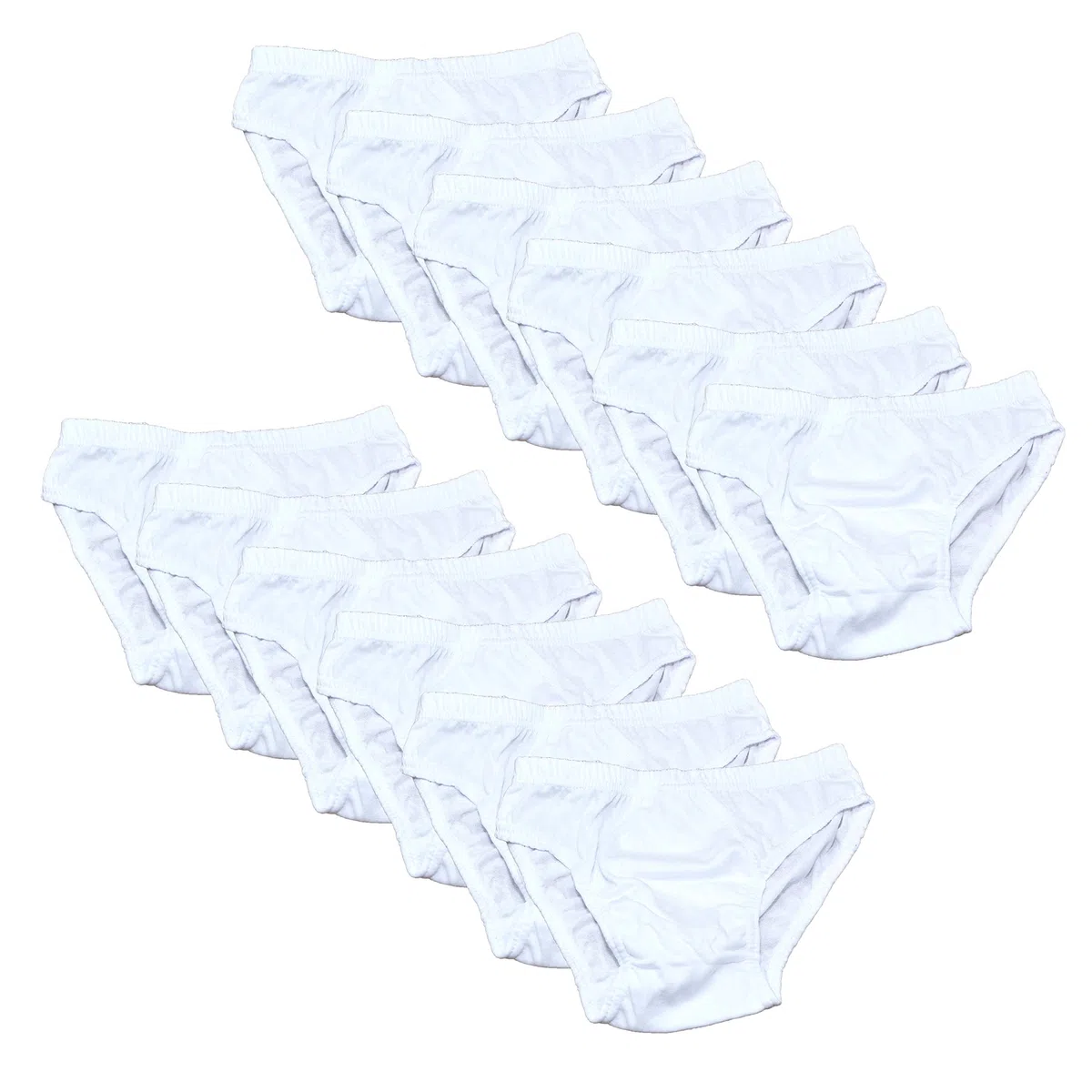 Fontana Calze Set da 12 Paia di Slip Bambino in Cotone 100% con Filato Certificato e Taglie dalla 2 Anni alla 10.