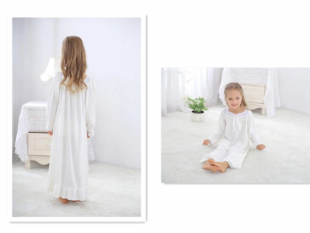 Verve Jelly Filles à manches longues chemise de nuit pyjamas enfant en bas âge robe de nuit pyjama princesse enfants chemise de nuit robes de nuit pour les filles