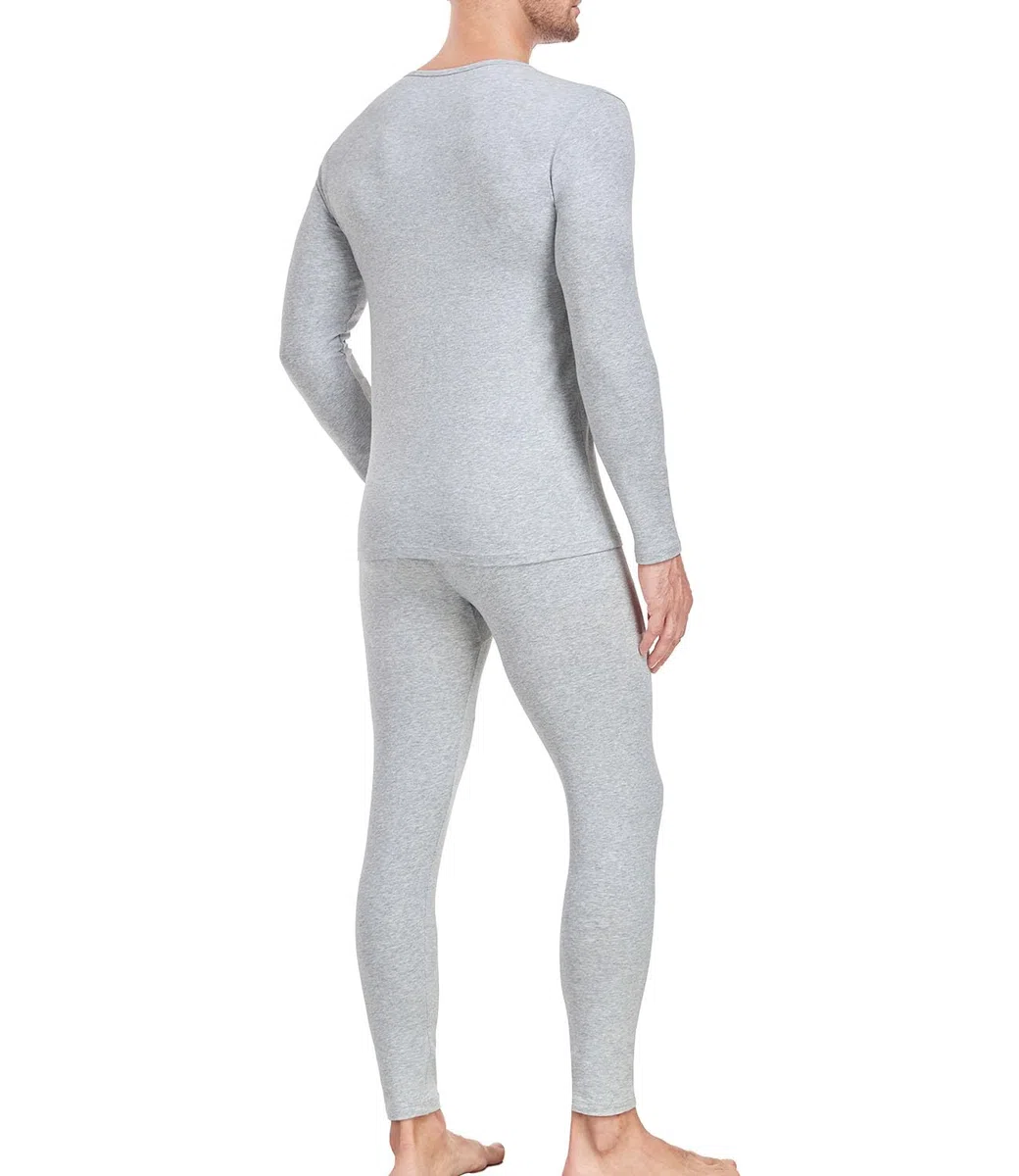wirarpa Set di Intimo Termico Uomo Cotone - Maglia a Maniche Lunghe Leggera e Pantaloni da Pigiama