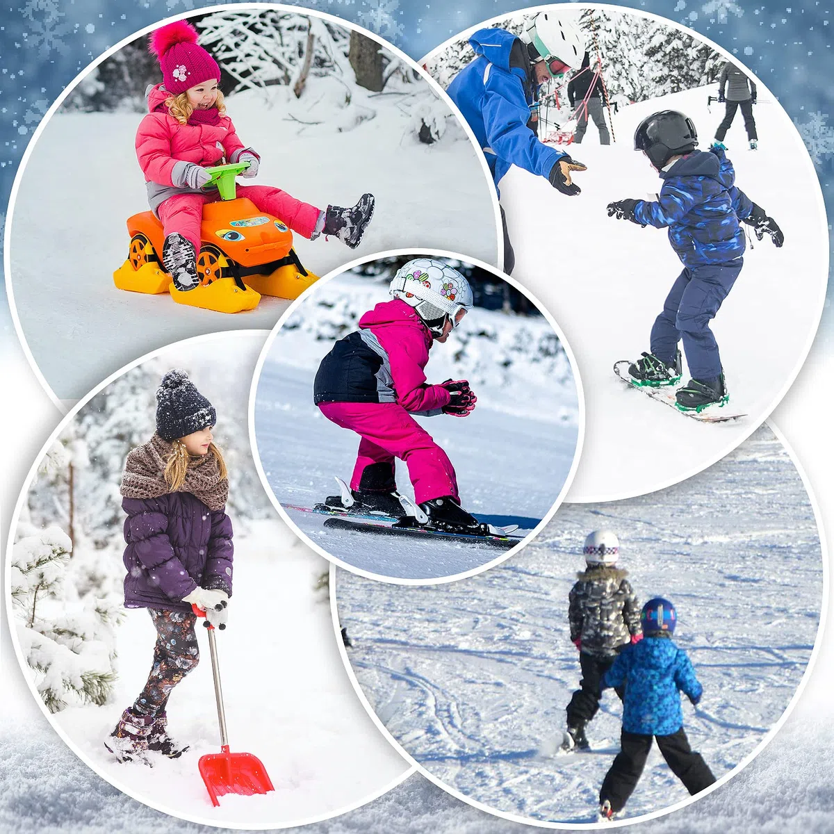 KOOOGEAR 2 paia di calzini da sci per bambini, taglia 38-3, calzini da sci divertenti alti al ginocchio per bambini termici caldi novità per pattinaggio sci snowboard