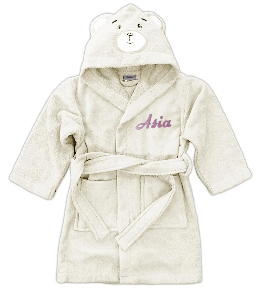 Cieffepi Home Collections TEDDY Accappatoio Bambino Bambina Personalizzabile con cappuccio