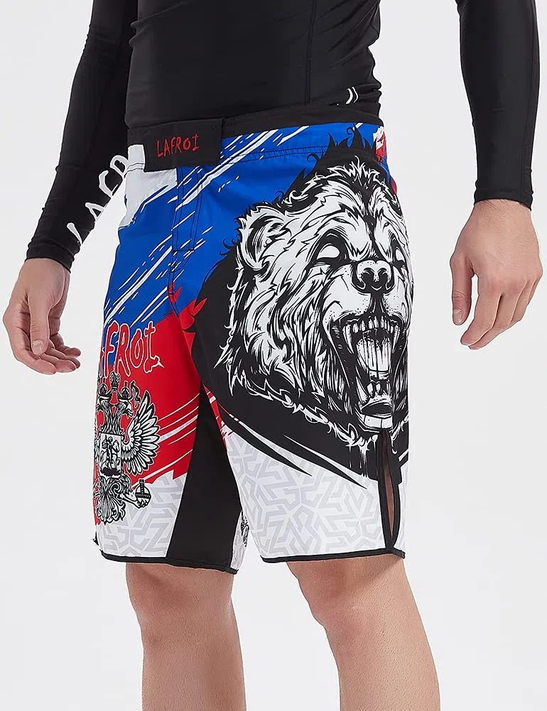 LAFROI Pantaloncini da boxe da uomo, con coulisse e tasca, QJK01