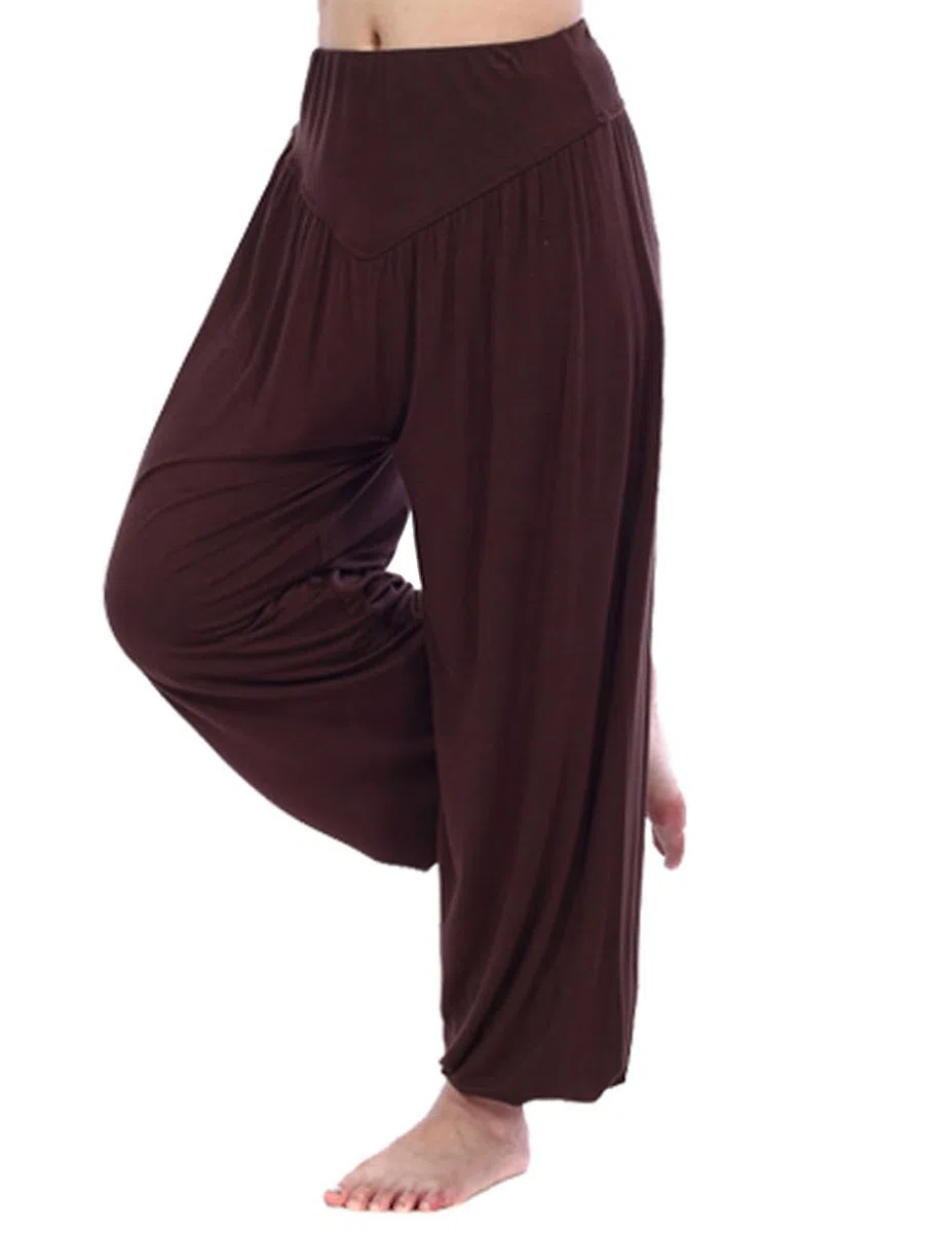 HOEREV Super Doux Spandex Pantalone Modale Harem Yoga Pilates