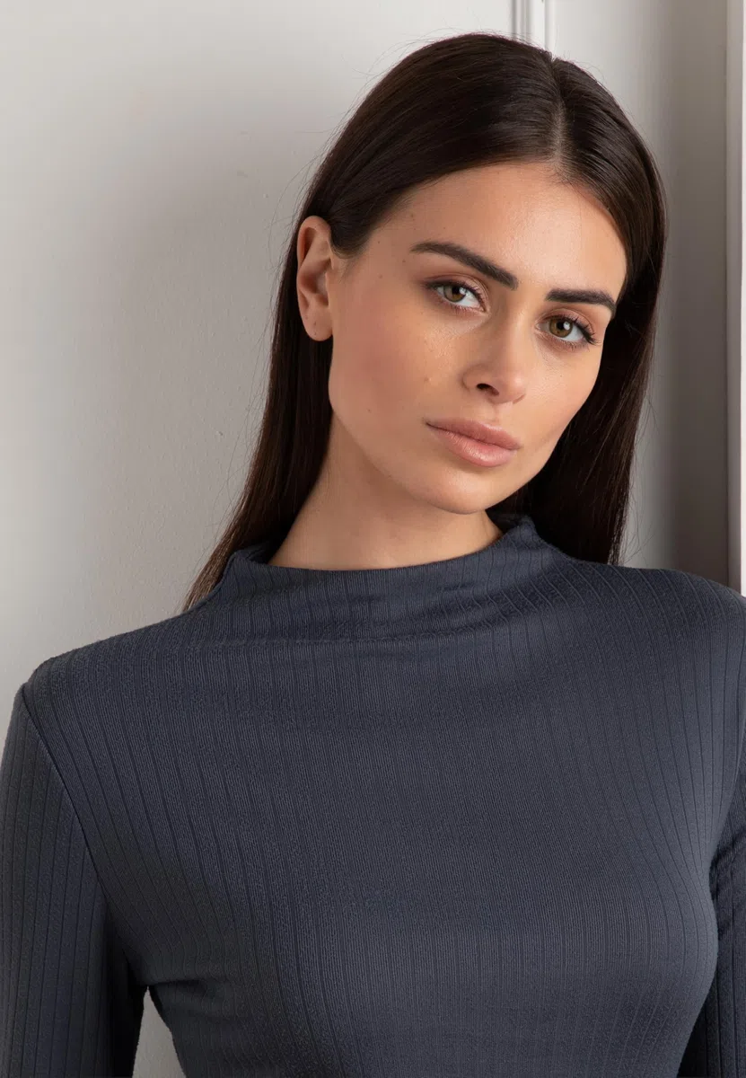 Lovable in Costina | Collo Alto A Vulcano | Cuciture Piatte E Morbide per Comfort Quotidiano | Dolcevita | Abbigliamento Maglia Manica Lunga Donna (Pacco da 1)