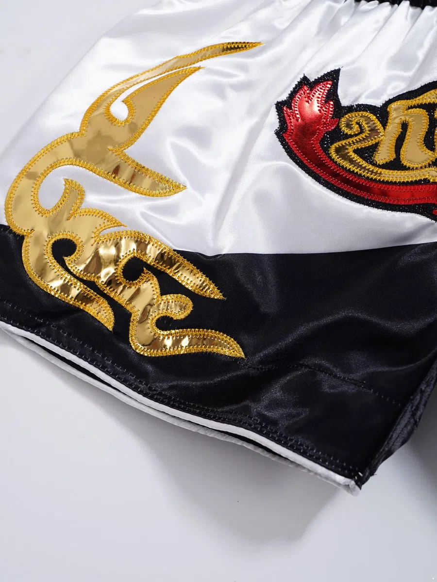 Freebily Pantaloncini Allenamento Kickboxing Bambino Ragazzo Muay Thai Short Arti Marziali Training Short Grappling Boxing Trunk Pantaloncini MMA Boxe Combattimento