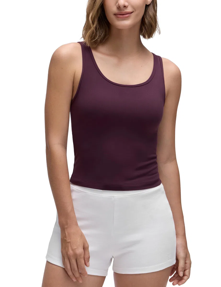 CRZ YOGA Butterluxe Donne Doppia Fodera Canotte Girocollo Allenamento Senza Maniche Corto Gilet