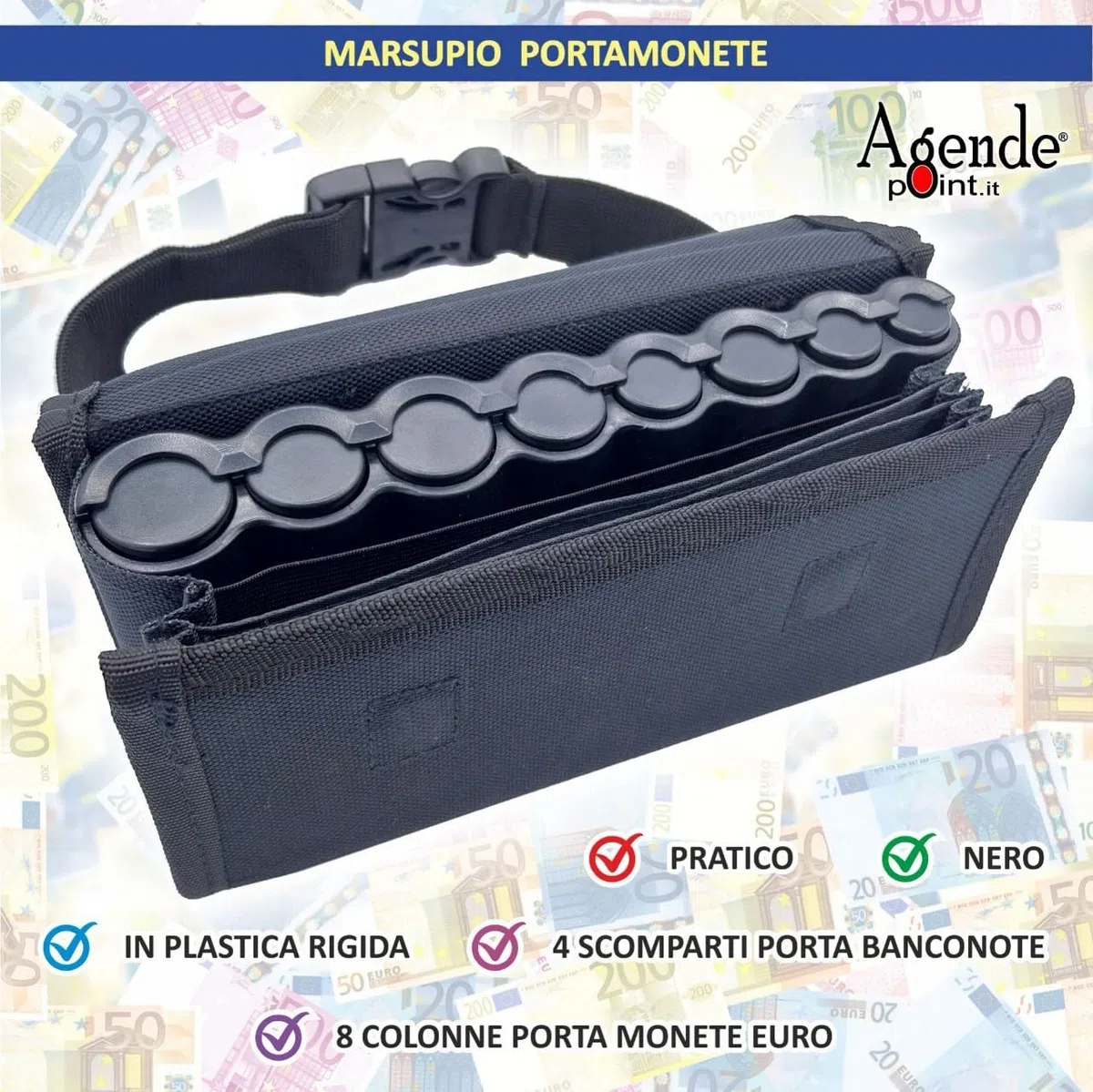 Borsa Da Cameriere Portafoglio Di Cameriere Con Inserto Automatico Per Monete