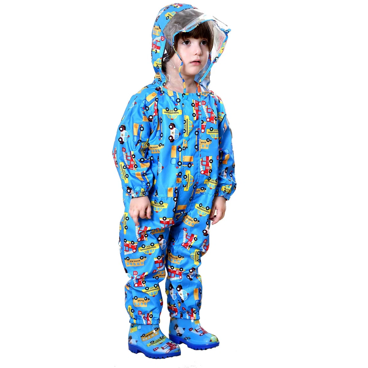 JinBei Bambino Impermeabile Bambini da Pioggia con Cappuccio Ragazzi Antipioggia Giacca Tuta Ragazze Tasca Cerniera Portatile Sportivo Jogging Impermeabili Scuola Unisex Bimbo Bimba 1-10 Anni