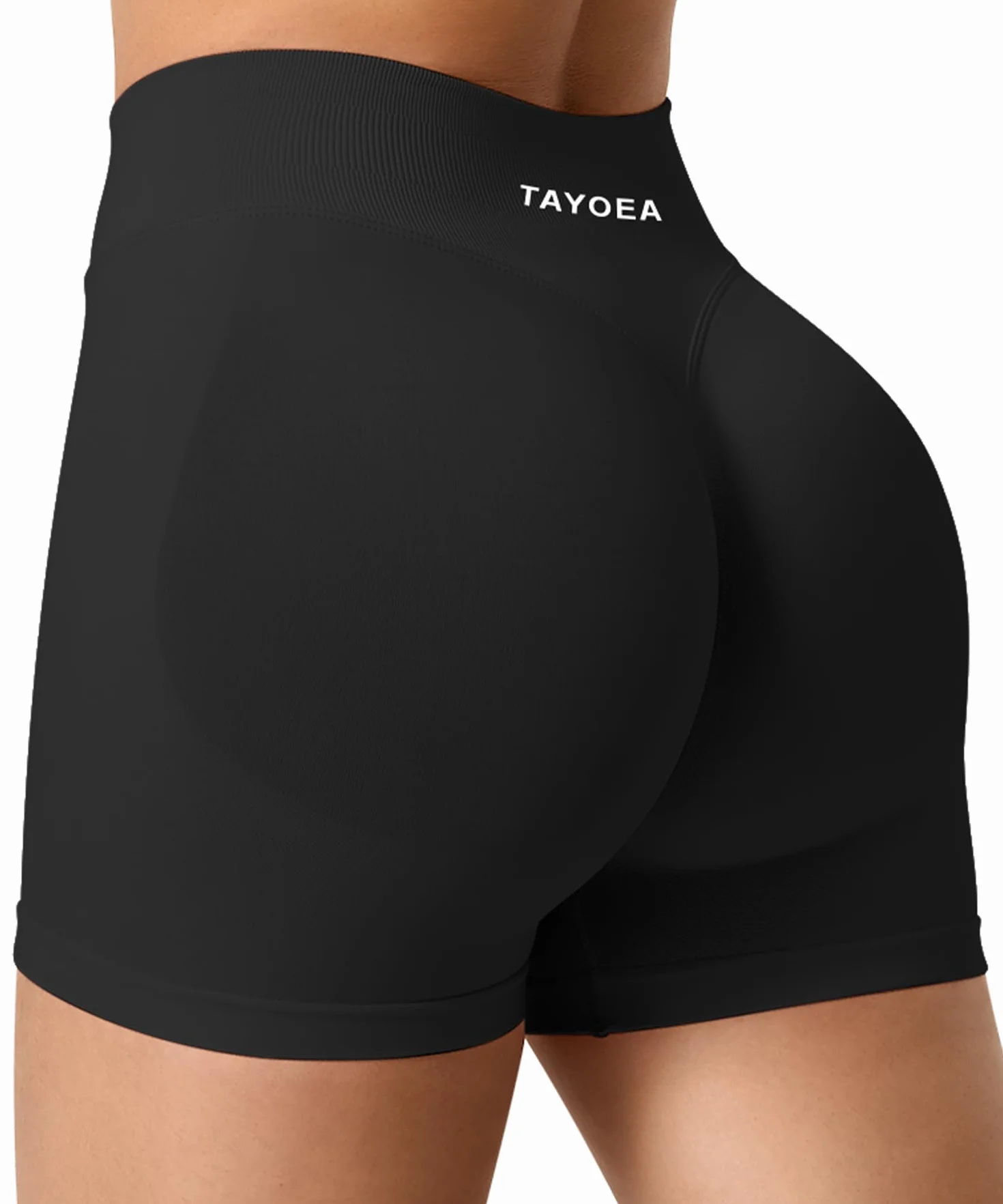 TAYOEA Pantaloncini da Ciclismo Sportivi da Donna Leggings Corti Scrunch Senza Cuciture da Palestra Opachi per Fitness Yoga Jogging