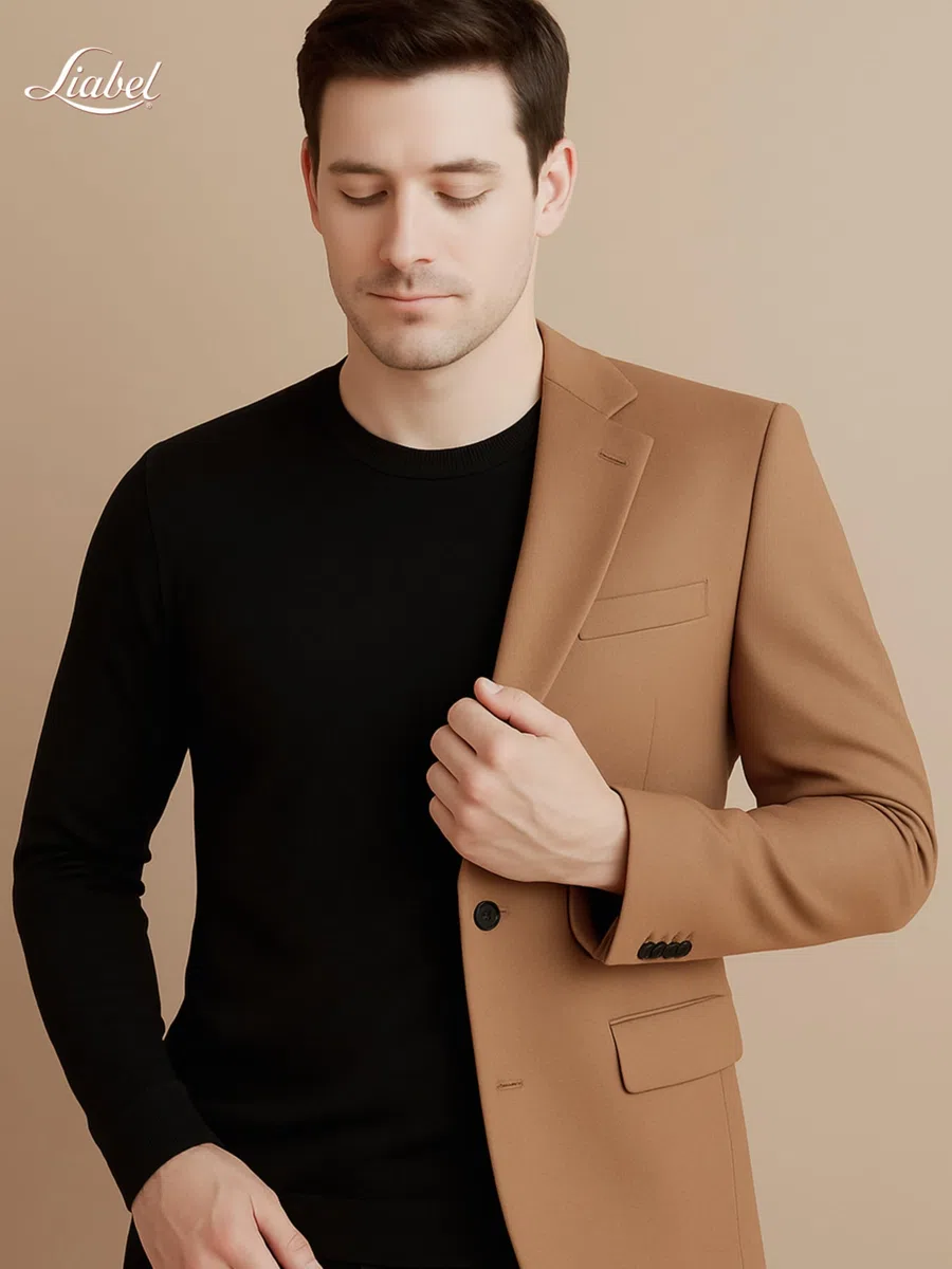 Liabel Maglia Intima Uomo Caldo Cotone Manica Lunga (Confezione da 2) Soffice Maglia Intima Invernale Effetto Termico Naturale Bianche o Nere