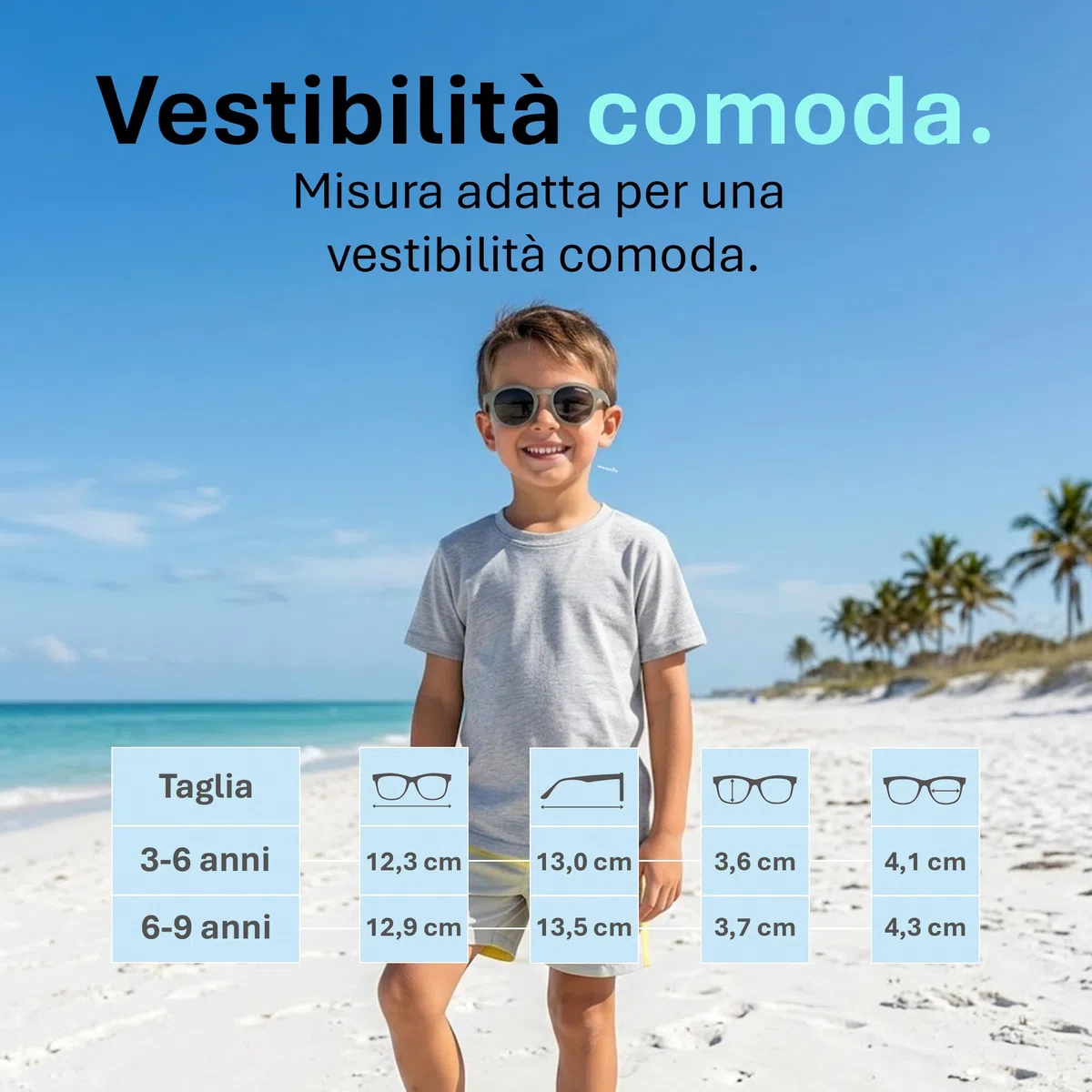 Mausito Occhiali da Sole Bambini (3-6 & 6-9 Anni) UV400 & Lenti di Categoria 3 | Aste Flessibili e liviane in TPEE & Policarbonato | Design Europeo