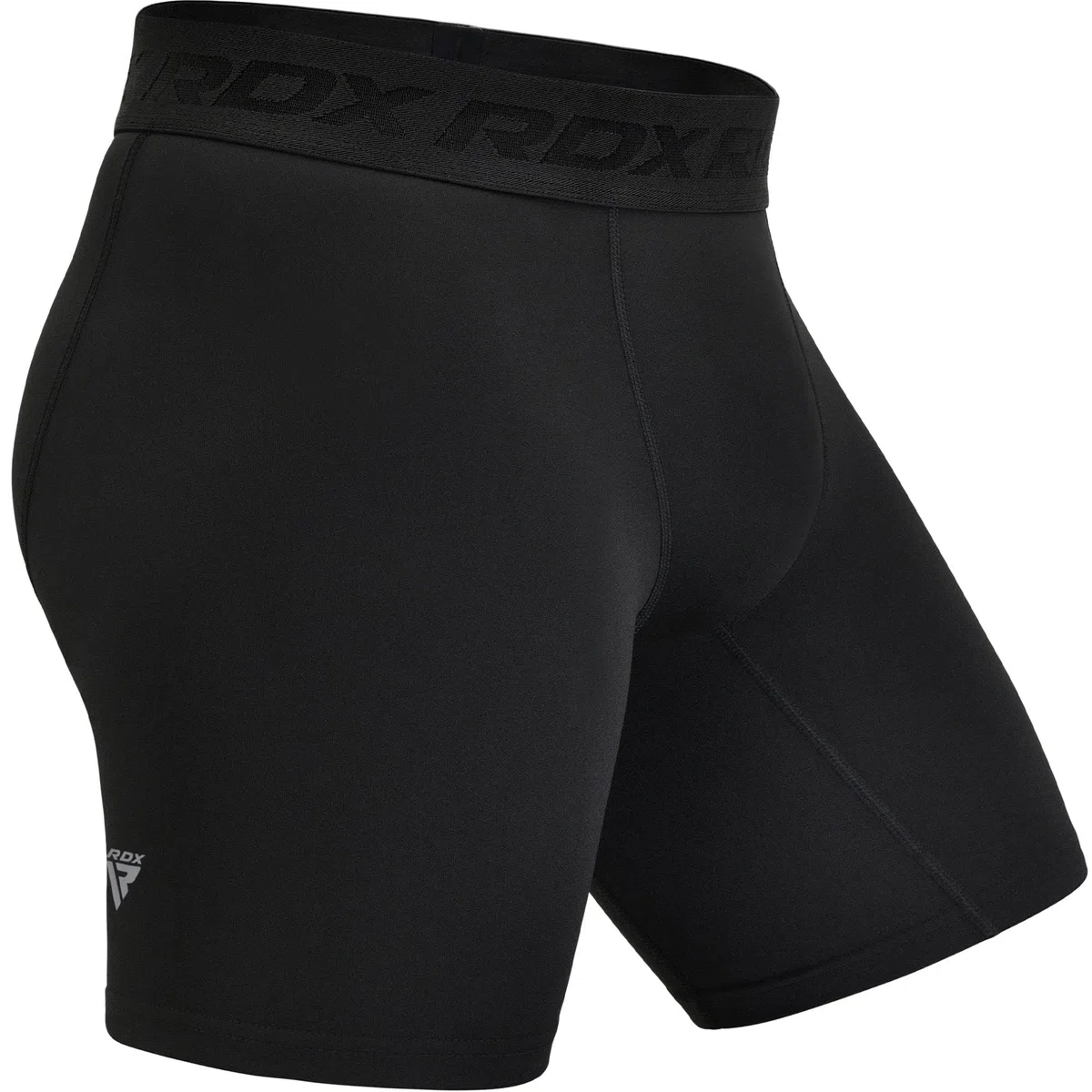 RDX Compressione Pantaloncini, Uomo MMA Boxe Termici Sudore Pugilato Shorts Palestra Muay Thai Kick Boxing, Base Layer Boxe Shorts per la Arti Marziali Grappling Fitness Sport Palestra Sportivi Nero