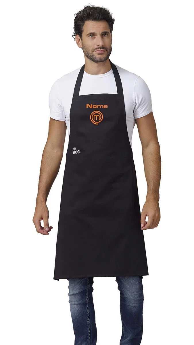 Siggi Grembiule Masterchef Italia Ufficiale – Personalizzato con Ricamo Nome – Unisex – Idea Regalo Cucina – Originale e Professionale