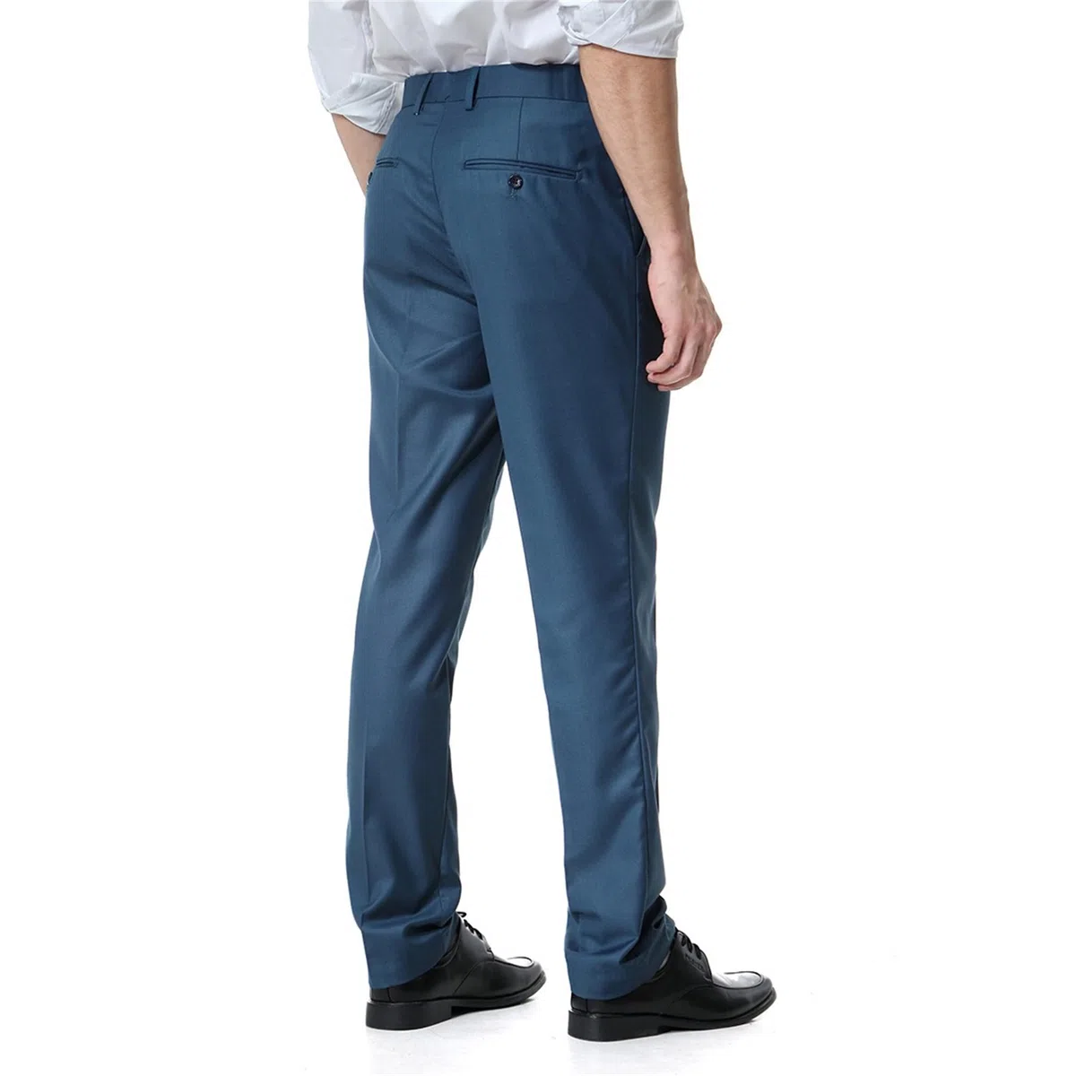 Men's Solid Stretch Flat Front Pant Modern Fit Vestito Pantaloni Slim Fit Stretch Vestito Pantaloni