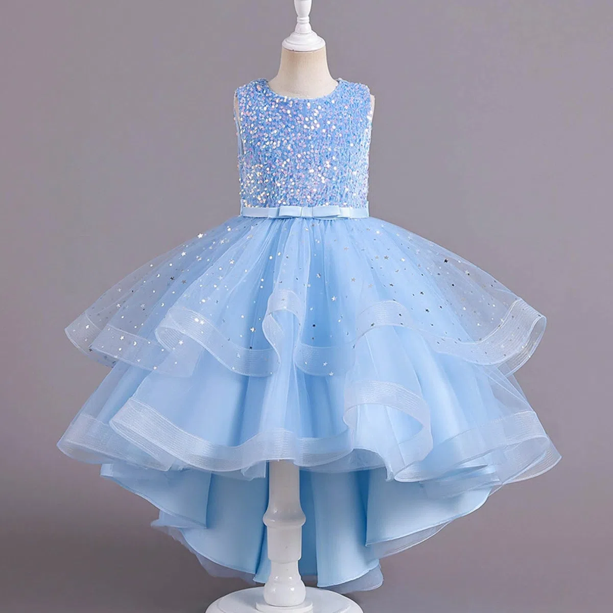Vestito battesimo bimba-Abito da principessa per bambine con paillettes, tulle, arcobaleno, abito formale per feste di compleanno, matrimoni, damigelle d'onore, sera bambini piccoli