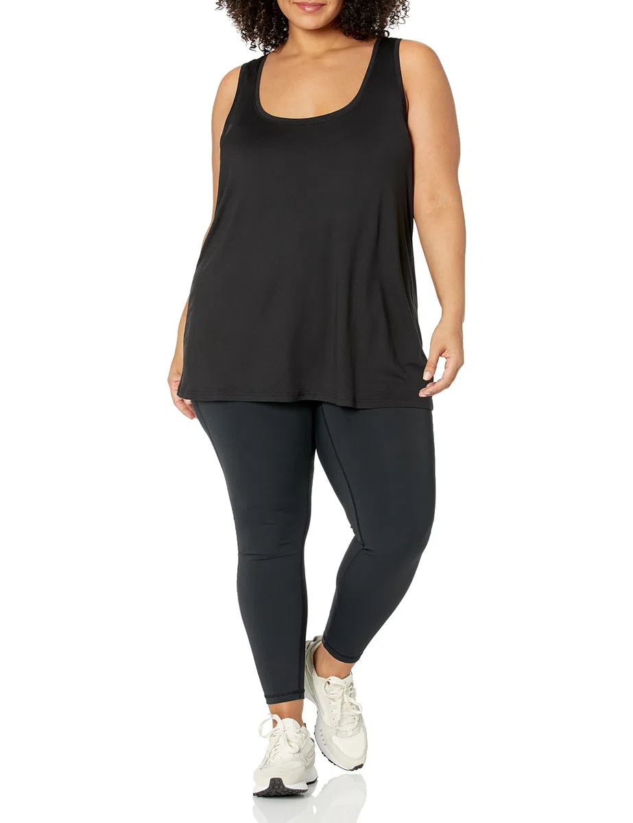 Amazon Essentials Donna Canotta Tecnica Sportiva con Spalline incrociate sulla Schiena e Scollo Rotondo, Tessuto Elasticizzato ad Asciugatura Rapida