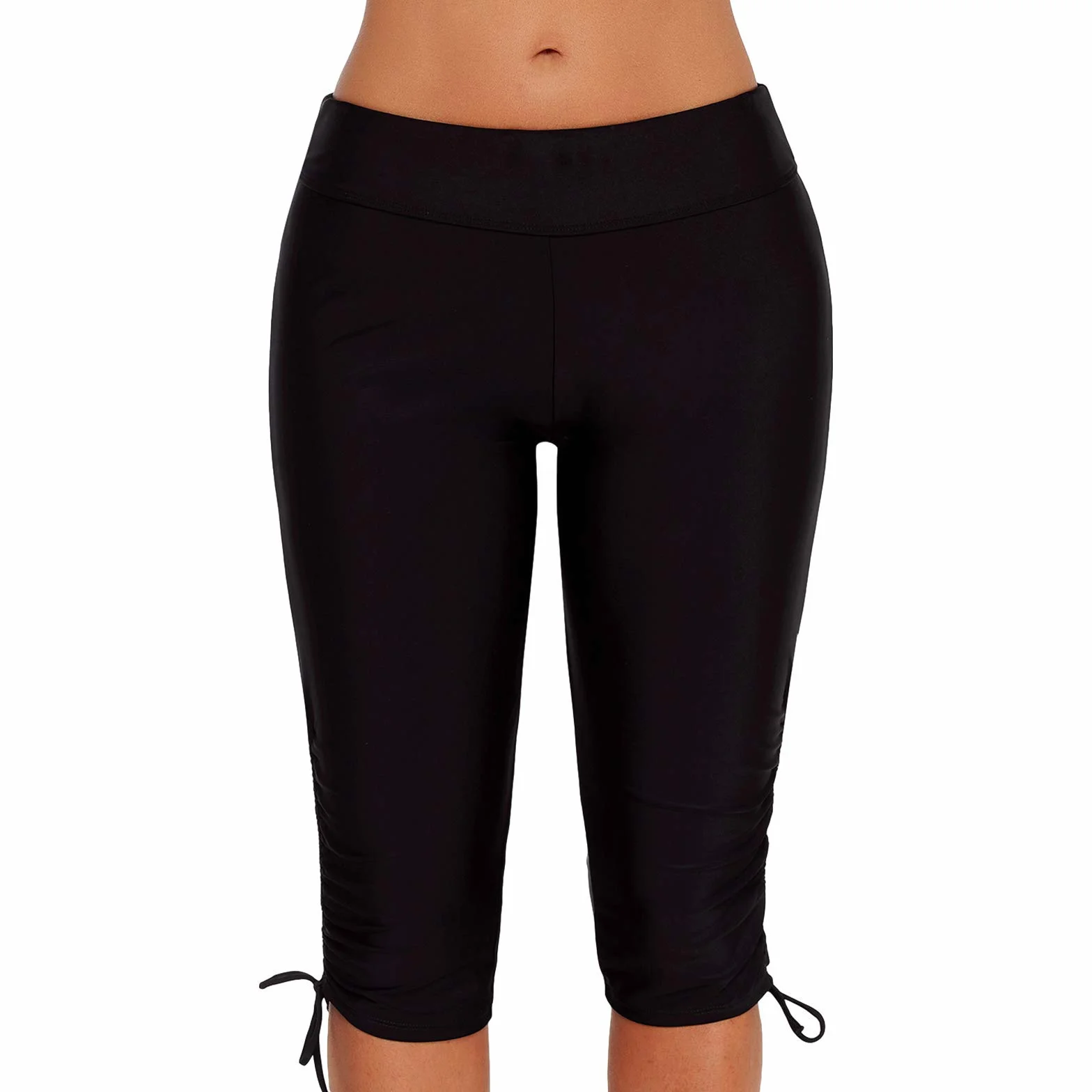 Pantaloncini da Bagno Donna Pantaloncini da Bagno Sportivi ad Asciugatura Rapida Pantaloncini da Bagno a Vita Alta Tinta Unita S-XXL