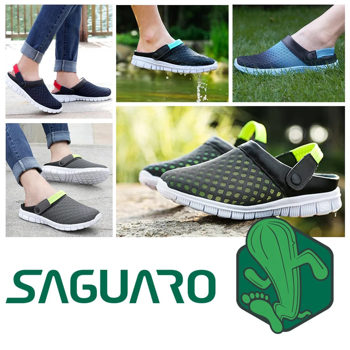 SAGUARO Zoccoli e Sabot Sandali da Spiaggia Traspirante, Adulto-Unisex