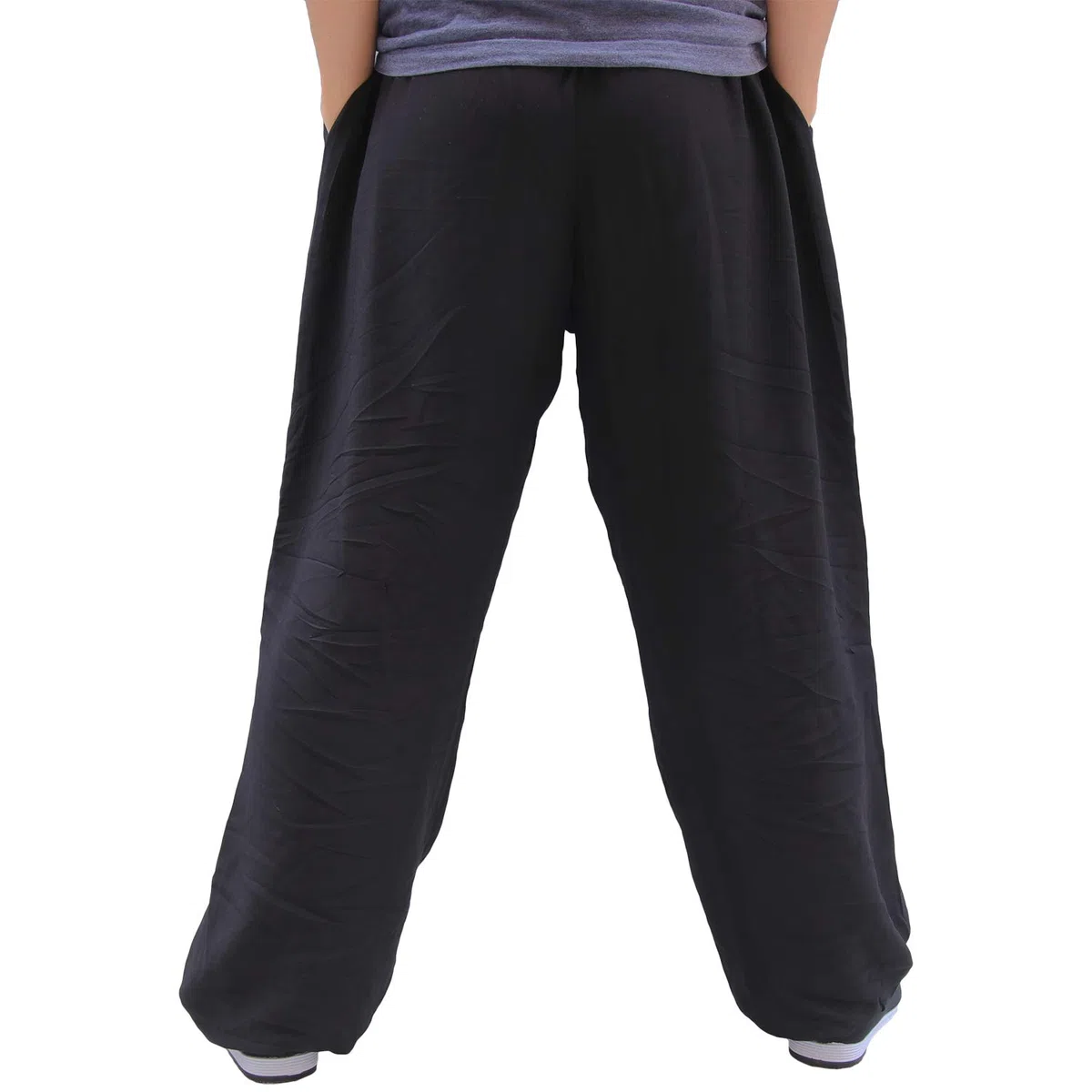 Tai Chi - Pantaloni da Allenamento da Uomo e da Donna, Kung Fu Uniforme, per Arti Marziali, Qigong Wing Chun Shaolin, Gamba Larga per Il Tuo Esercizio di Tai Chi - 2 Tasche
