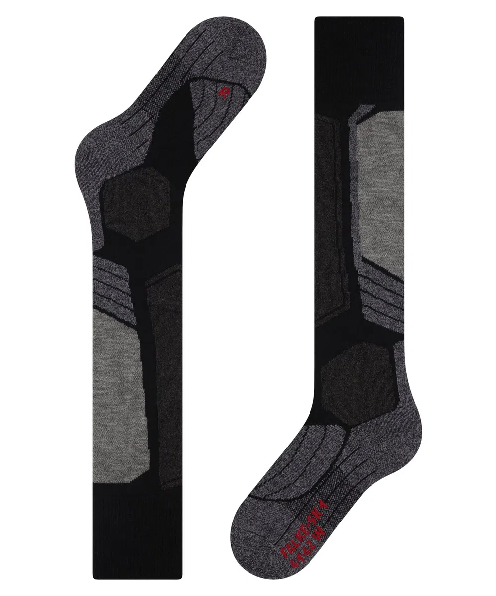 FALKE Uomo SK1 calzini da sci imbottitura extra-spessa protezione tibia antivesciche spessi caldi traspiranti asciugatura rapida termoregolanti antiodore lana filo funzionale 1 paio