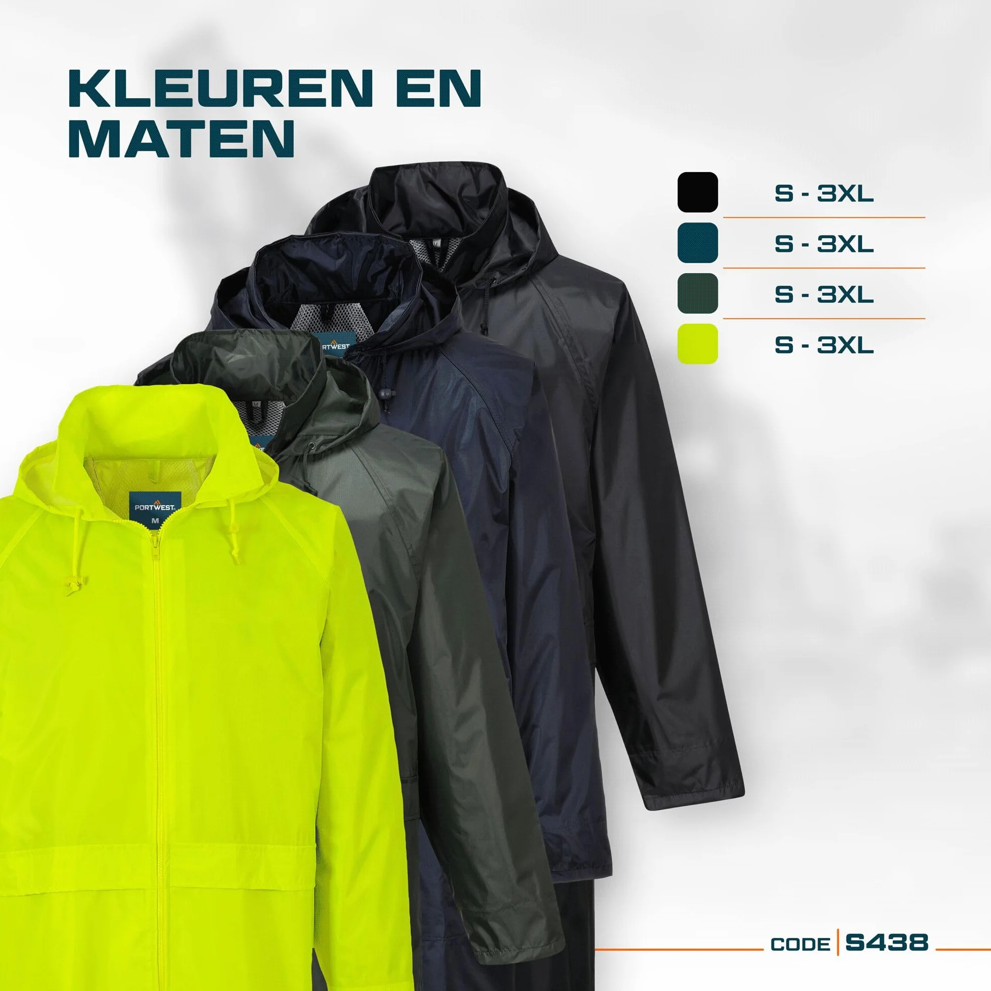 Classic Rain Coat Color: Navy Talla: Large