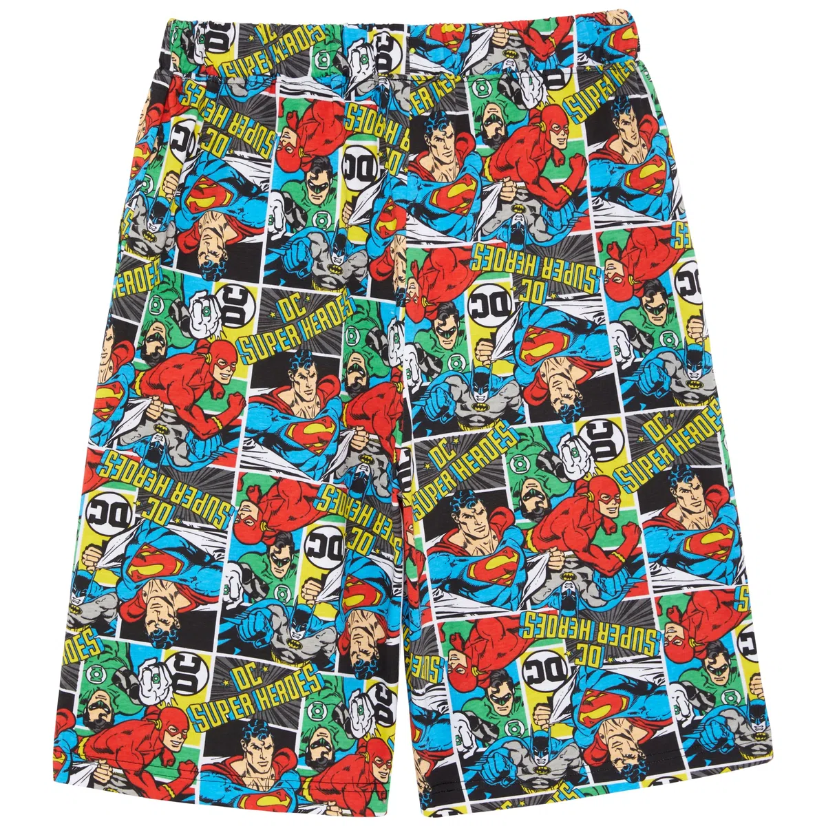 Confezione da due Pantaloncini da Salotto da Uomo - Batman, The Flash, Green Lantern e Superman - 100% Cotone