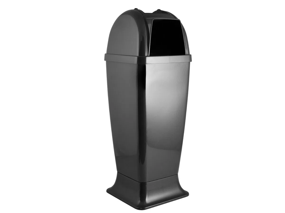 Stefanplast 3876629 Gettacarte/Posacenere Diablo In Plastica Antracite Lt 50