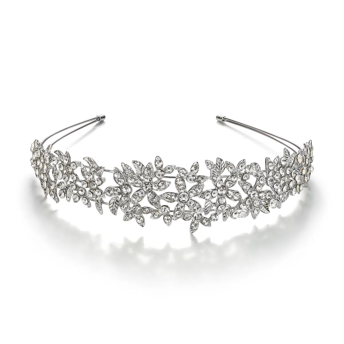 Ever Faith, fascia per capelli da donna in cristallo austriaco, per matrimonio, con fiore