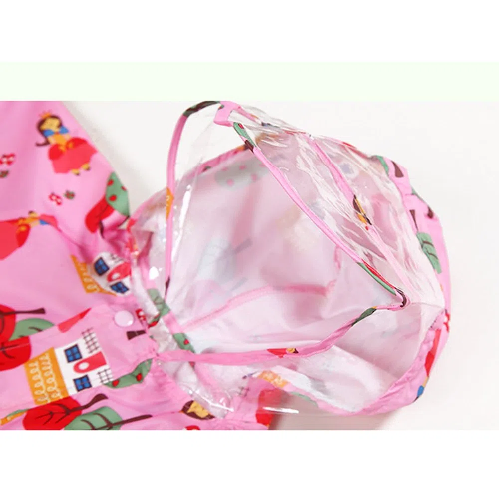 Pioggia Completo Bambini Pioggia Cappotto Impermeabile Impermeabile in Un Unico Pezzo 75-135cm 1-7 Anni