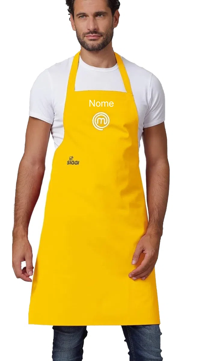 Siggi Grembiule Masterchef Italia Ufficiale – Personalizzato con Ricamo Nome – Unisex – Idea Regalo Cucina – Originale e Professionale